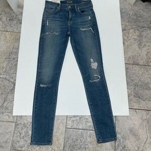 Agolde NWT Sophie High Rise Skinny Distressed Jeans size 25‎